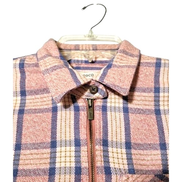 TOAD & CO Women's Bodie Dos 1/4 Zip T Neck Shirt Sz Small Pink Plaid Long Sleeve - Picture 4 of 11